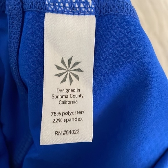 Athleta Leggings Capri Crop Pants Dobby Be Free Blue Athleisure Active Sz Small - Picture 8 of 10